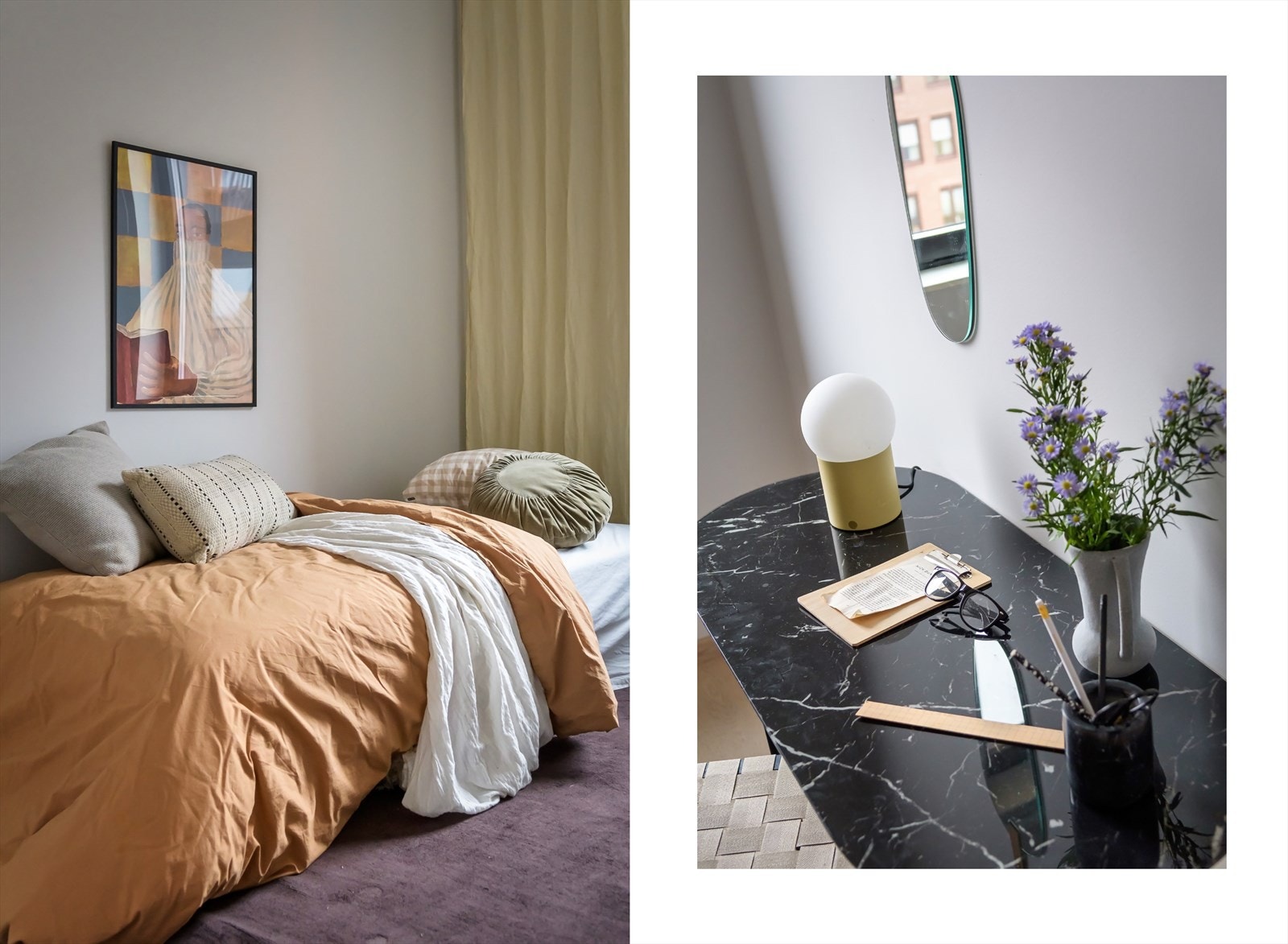 Rommet er i dag innredet med seng og skrivepult. Gode muligheter for garderobeløsning om ønskelig. Galleribilde