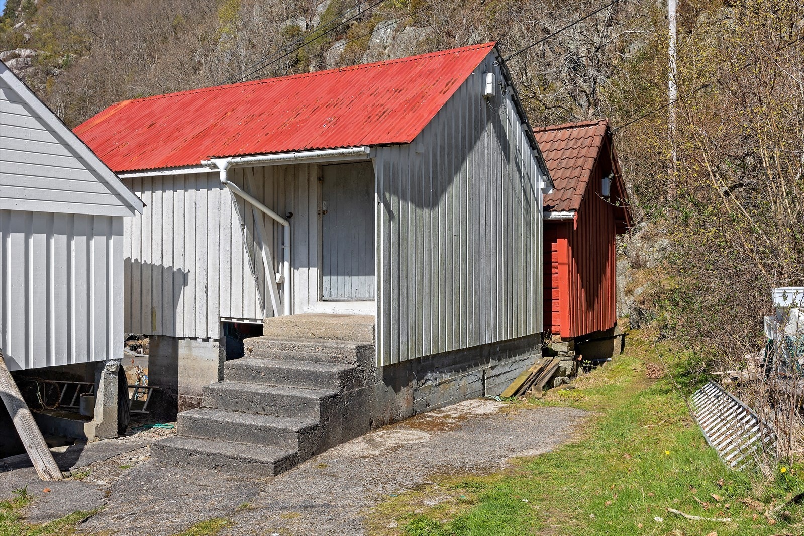 Adkomst til naustet ved Kvellandstrand. Galleribilde