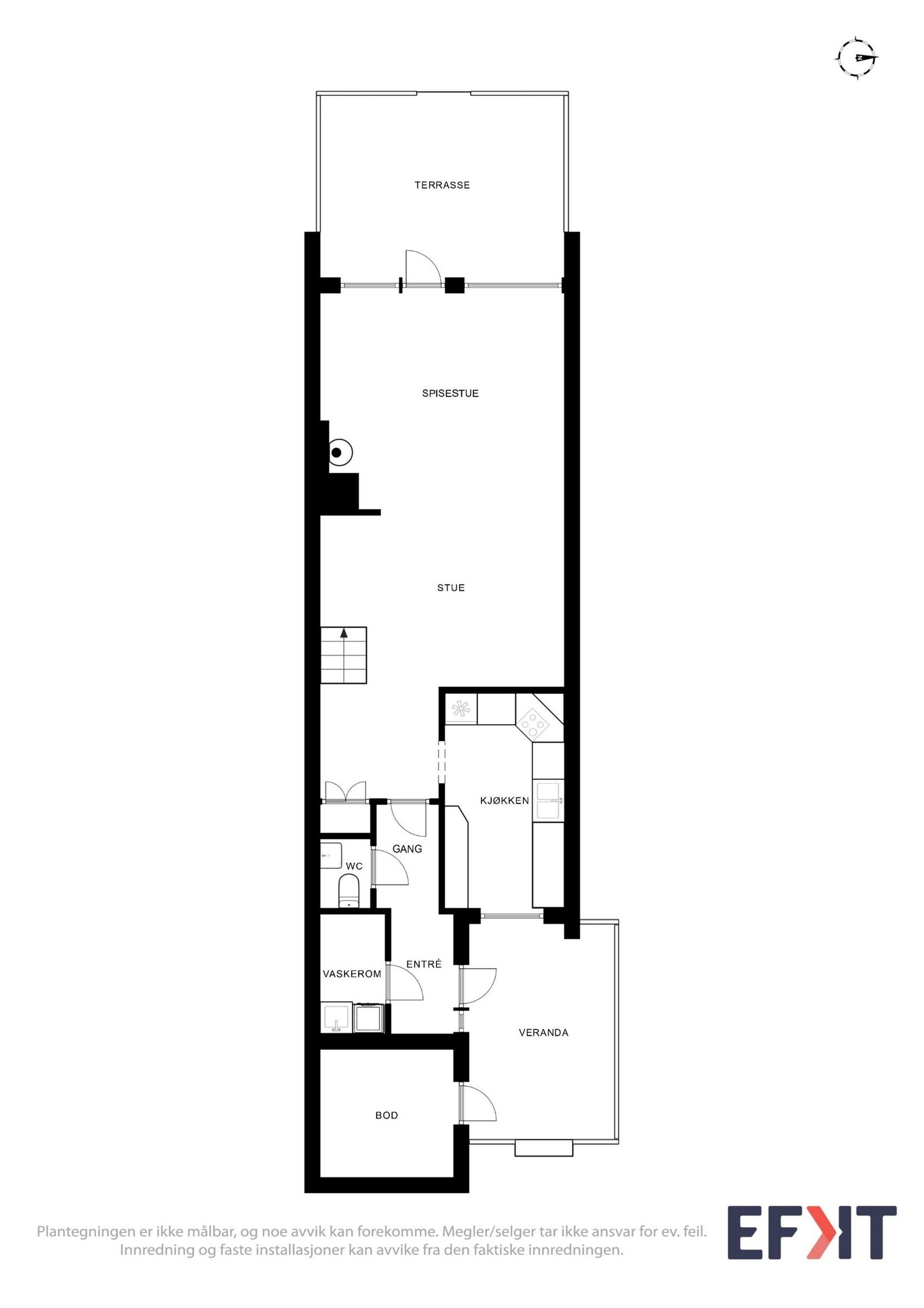 Plantegning 1. etasje Galleribilde