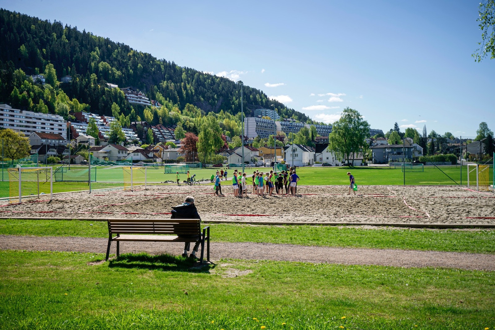Nærområdet - På Muselunden og Myrerjordet kan spille fotball, frisbeegolf eller delta i andre aktiviteter Galleribilde