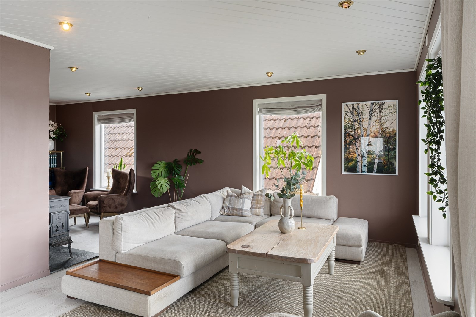 God plass til en stor sofagruppe for hele familien. Galleribilde