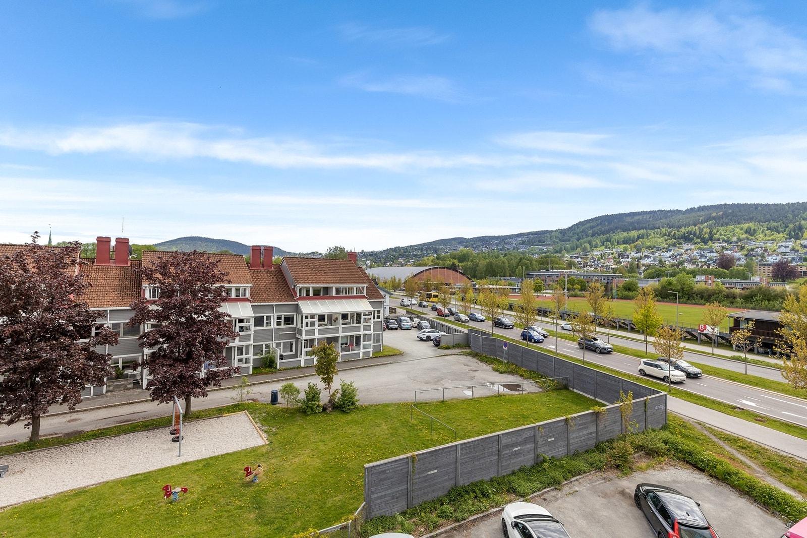 Hyggelig utsikt fra balkongen Galleribilde