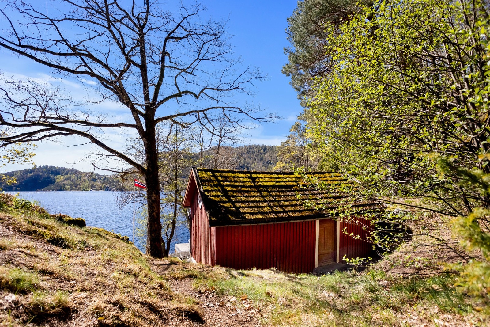 Eiendommen er omkranset av natur med nærhet til både sjø og skog Galleribilde