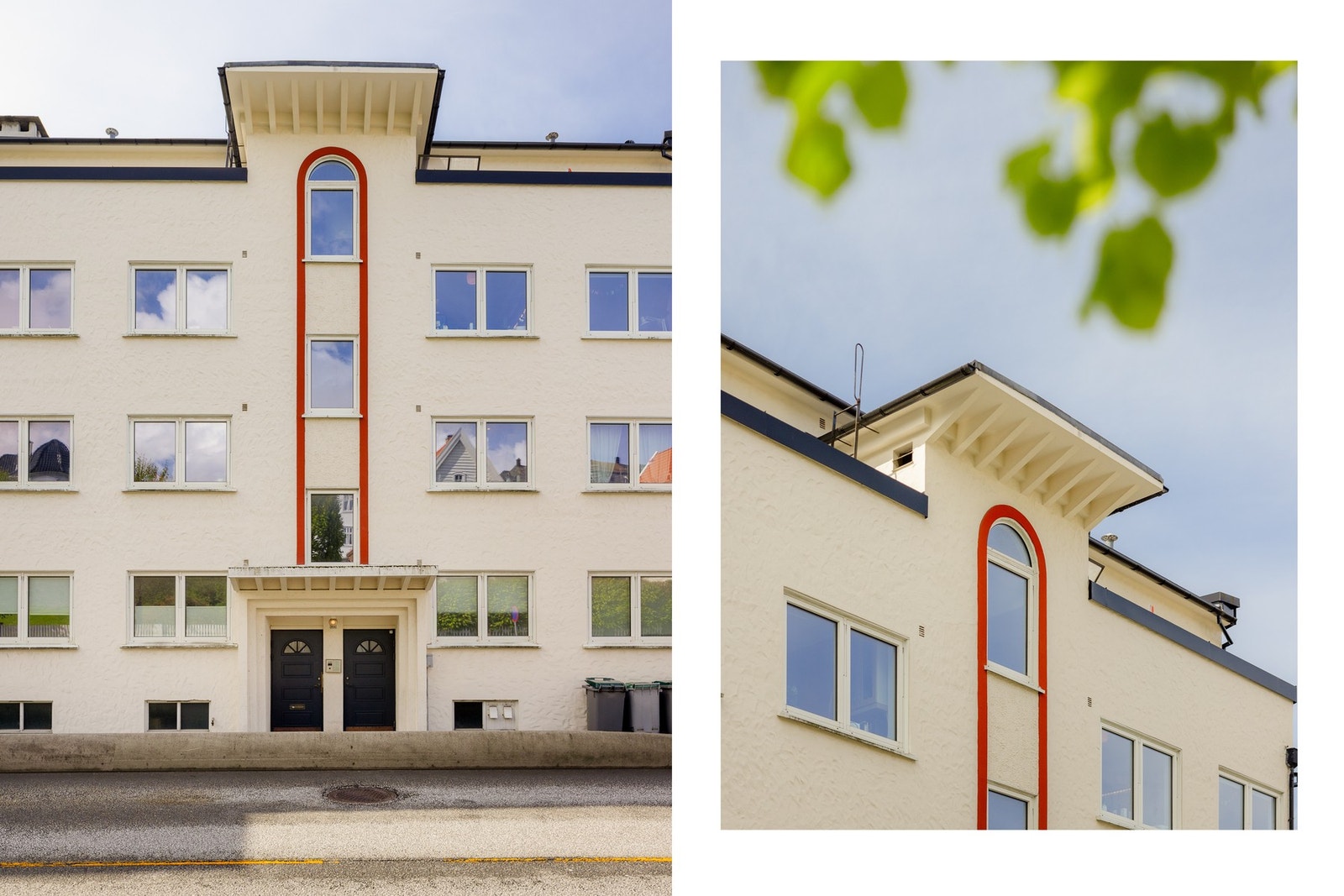 Bygget ble tegnet av arkitekten Leif Grung, og har en gjennomtenkt planløsning og en stilren utforming Galleribilde