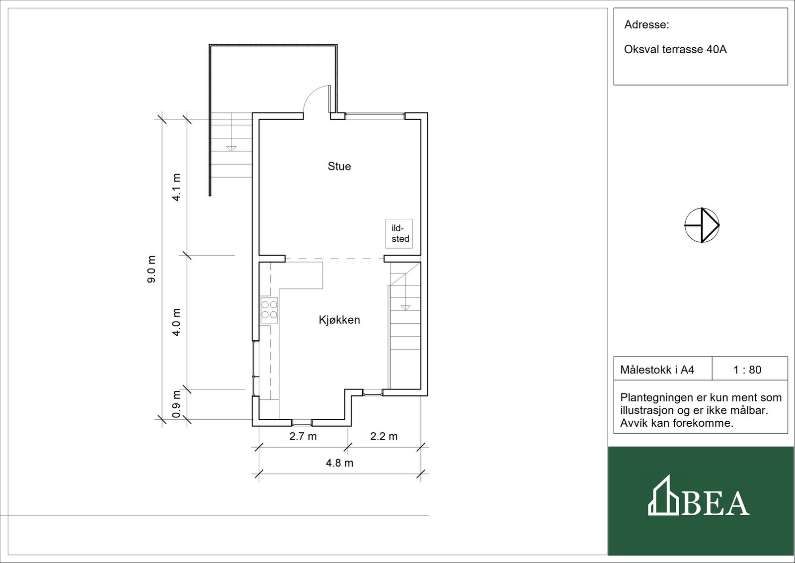 Plantegning 2.etasje Galleribilde