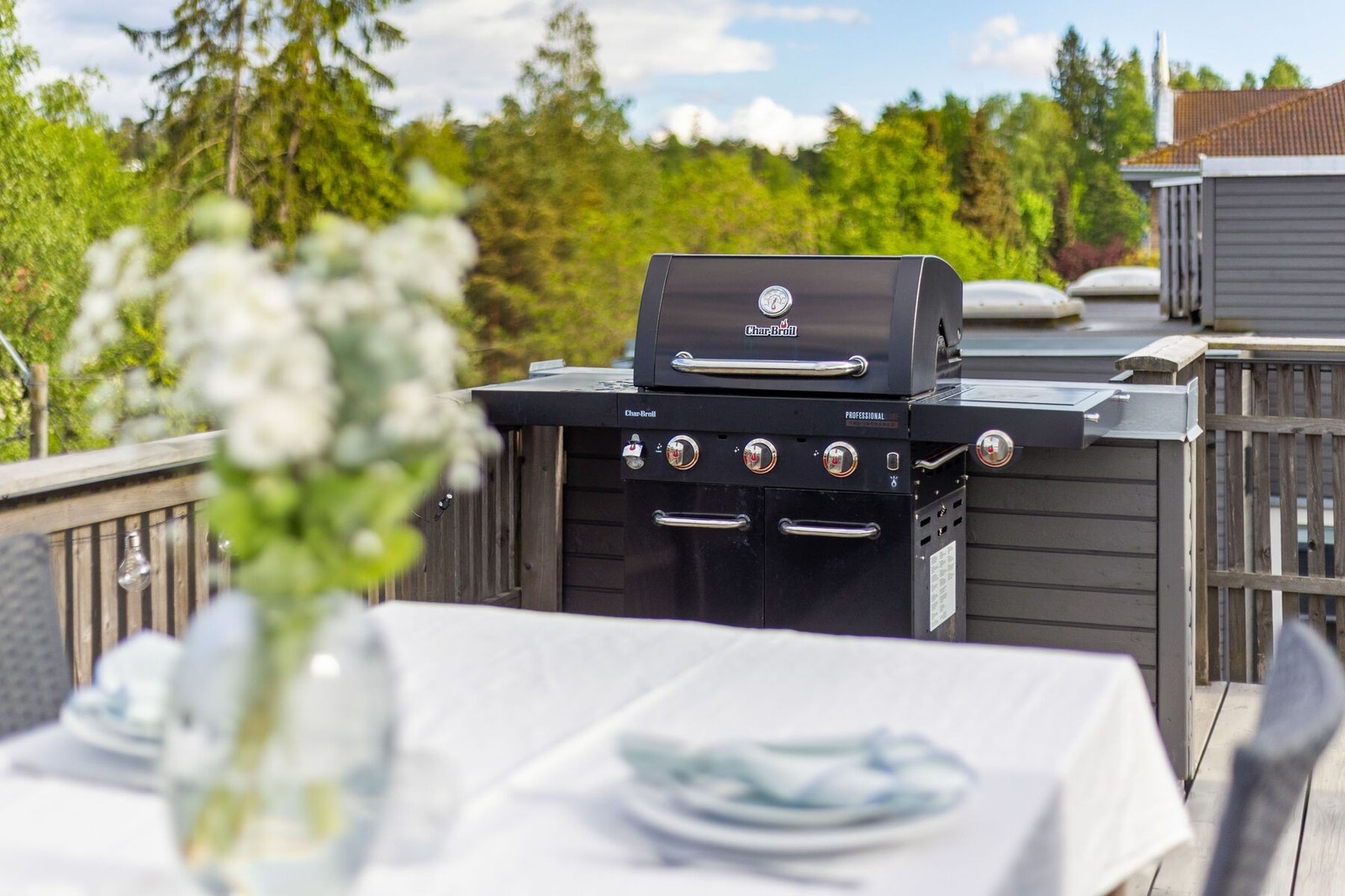 Her ligger alt til rette for lange grillkvelder og hyggelige stunder med familie og venner. Galleribilde
