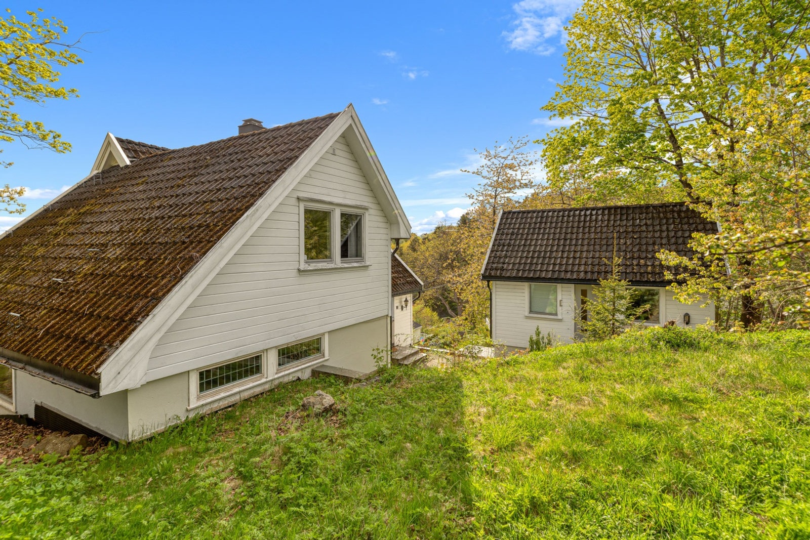 Annekset har kjøkken, bad, stue og hems. Galleribilde
