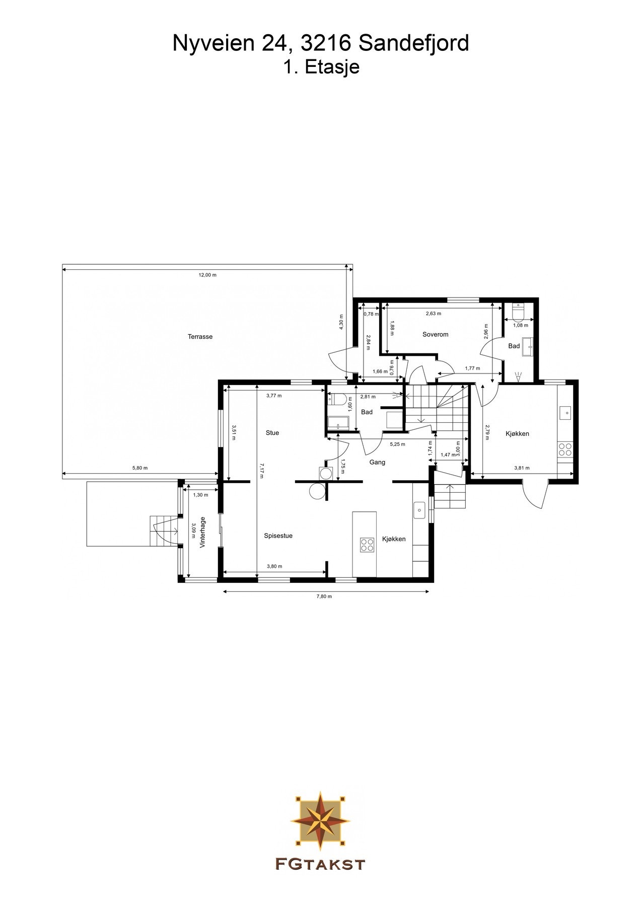 Plantegning 1.etasje Galleribilde