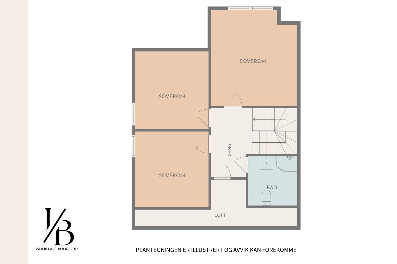 Plantegning loftetasje Galleribilde