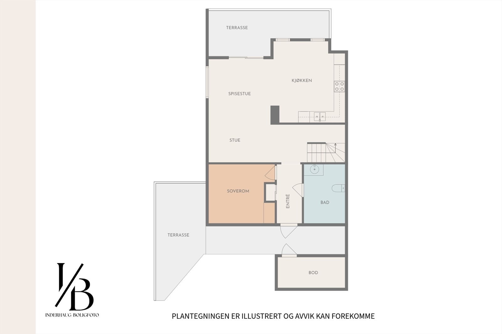 Plantegning 1.etg Galleribilde