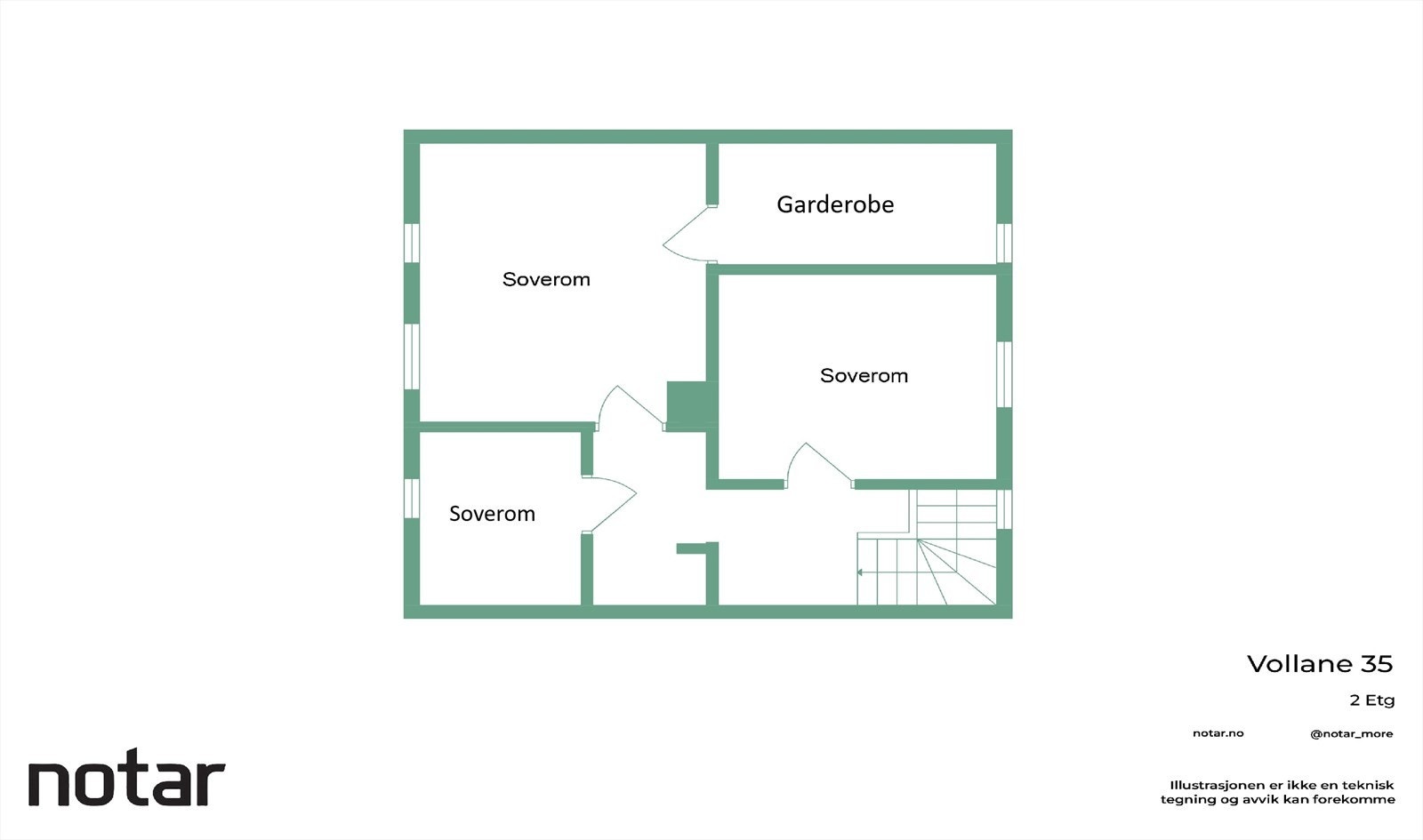Plantegning - Loft Vollane 35 Galleribilde