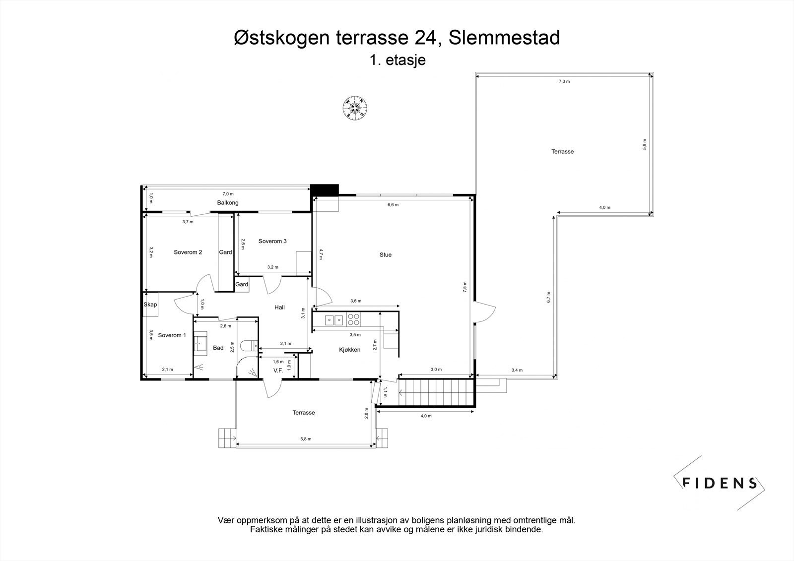 Plantegning 1. etasje. Galleribilde