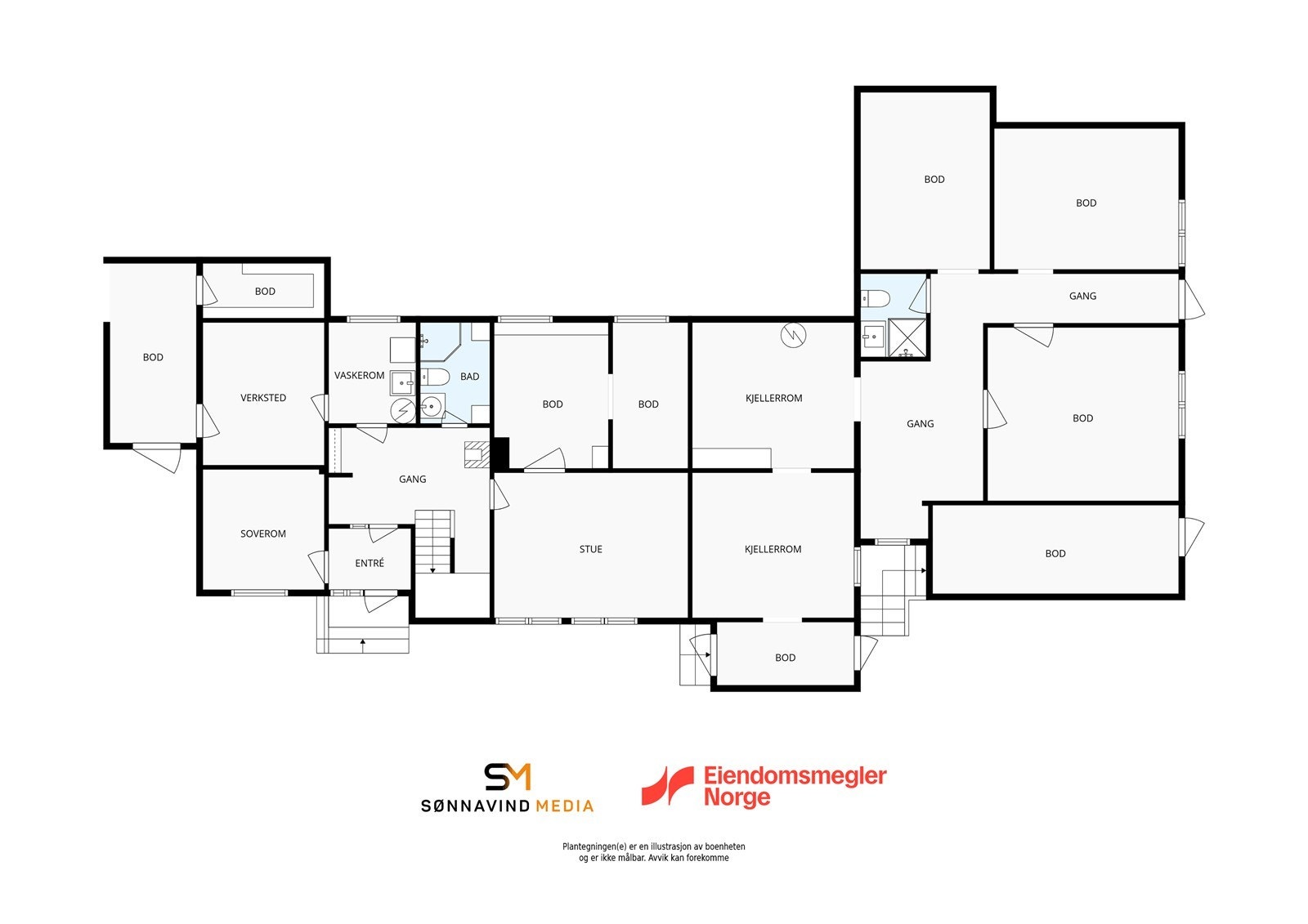 Plantegning 1. etg Galleribilde