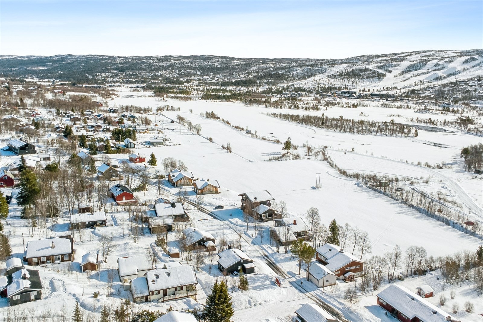 Hytta ligger i et etablert og populært område på Geilo. Galleribilde