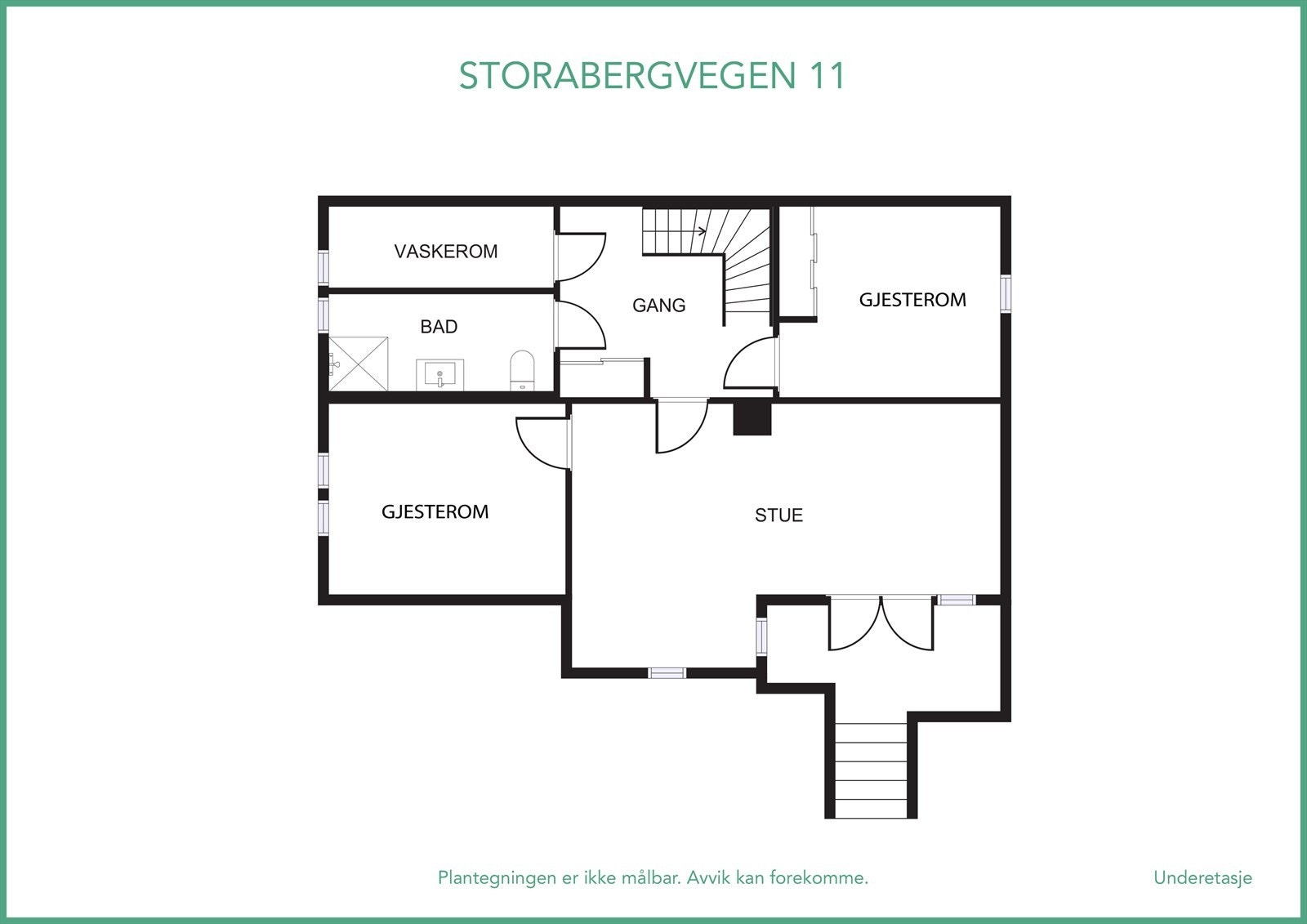 Plantegning over underetasjen Galleribilde