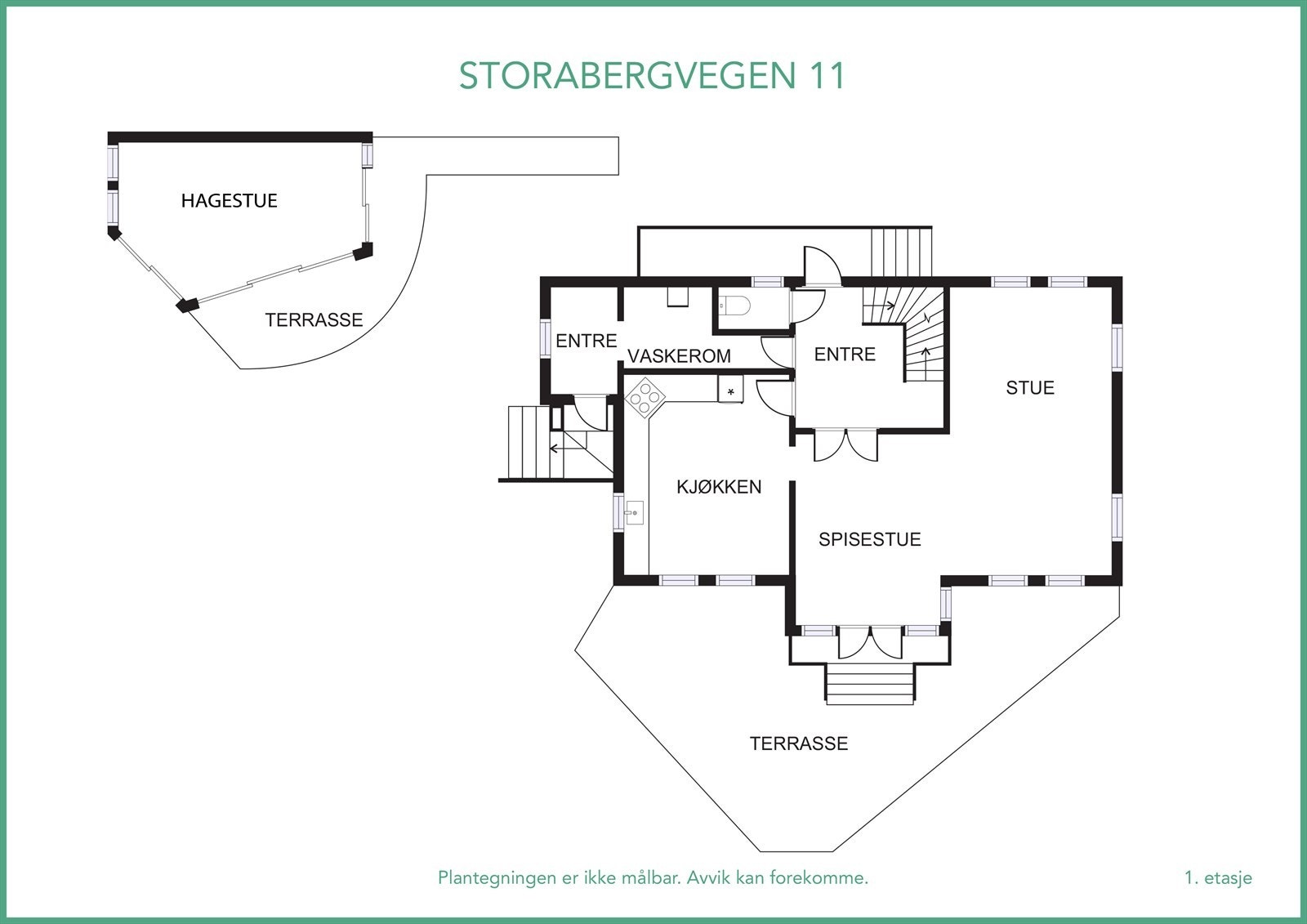 Plantegning over 1. etasje Galleribilde