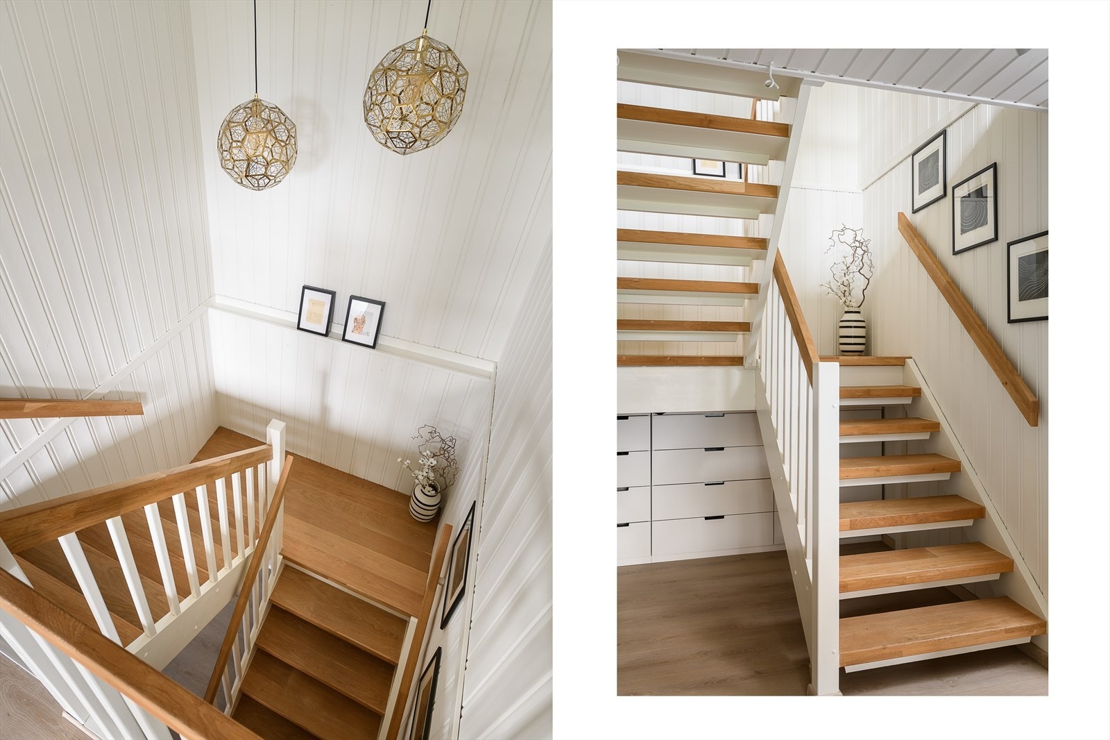Trapperom som er godt utnyttet med skuffer for lagring Galleribilde