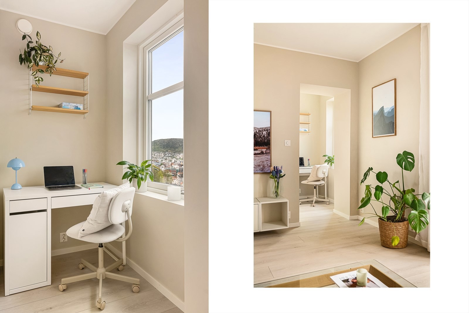 - Fra stuen er det tilkomst til en liten kontorkrok, perfekt for hjemmekontor eller studie - Galleribilde