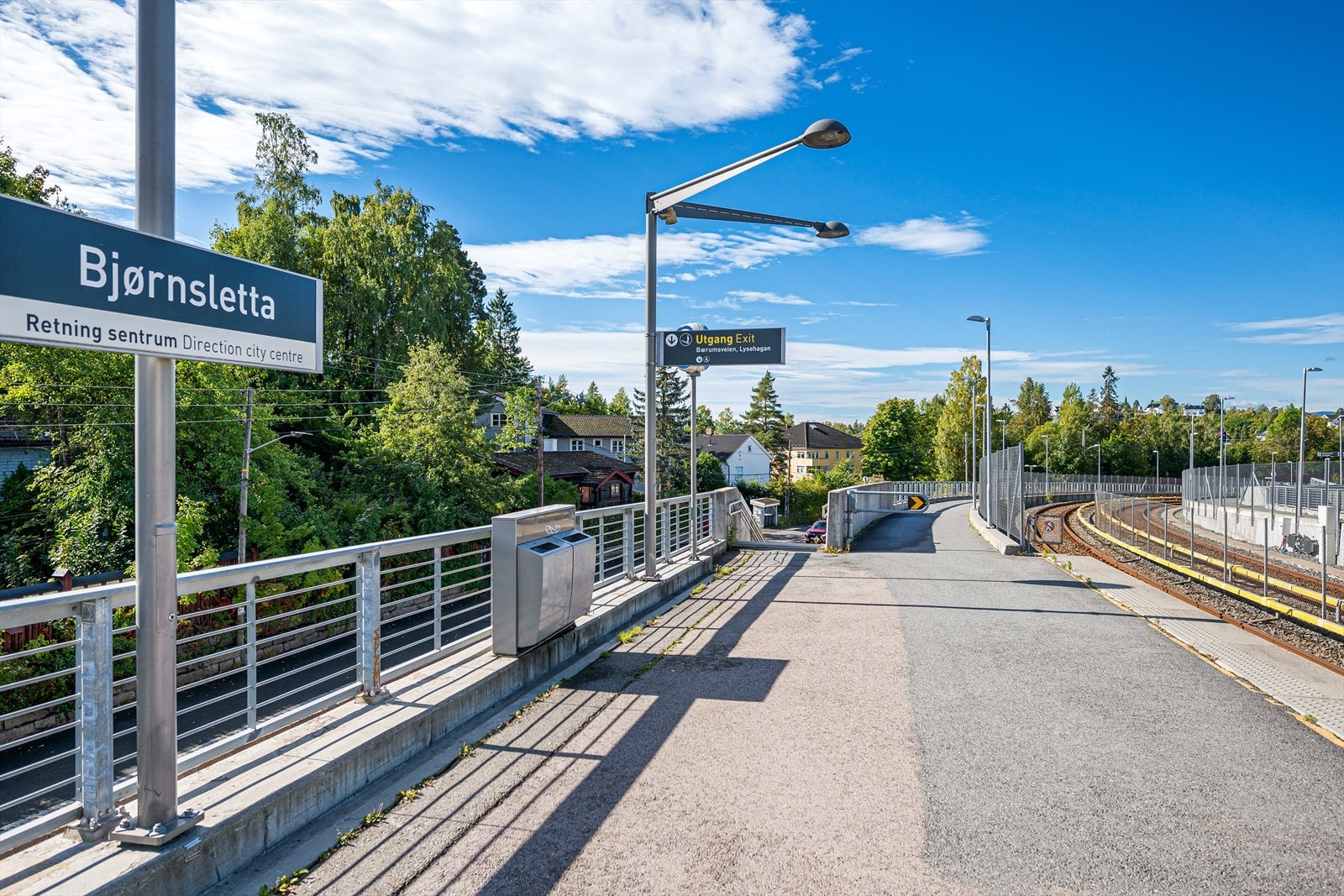 Kun 5 minutters gange fra boligen har man Bjørnsletta T-bane Galleribilde