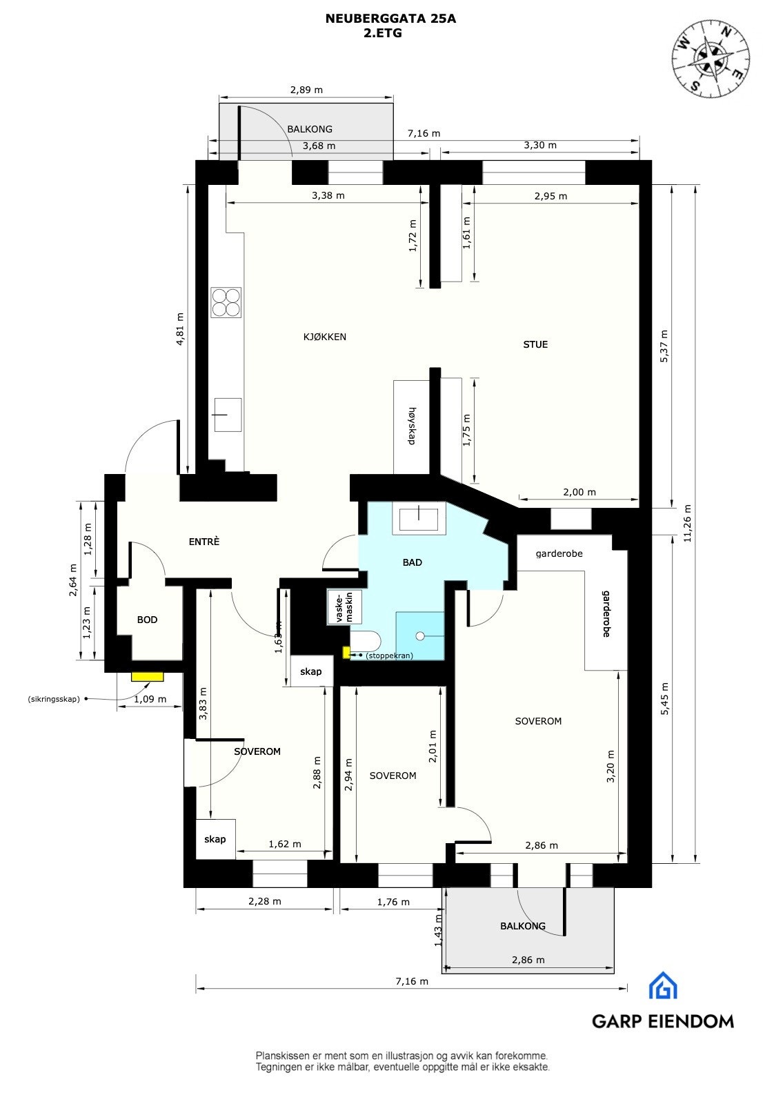 Dagens planløsning. Galleribilde
