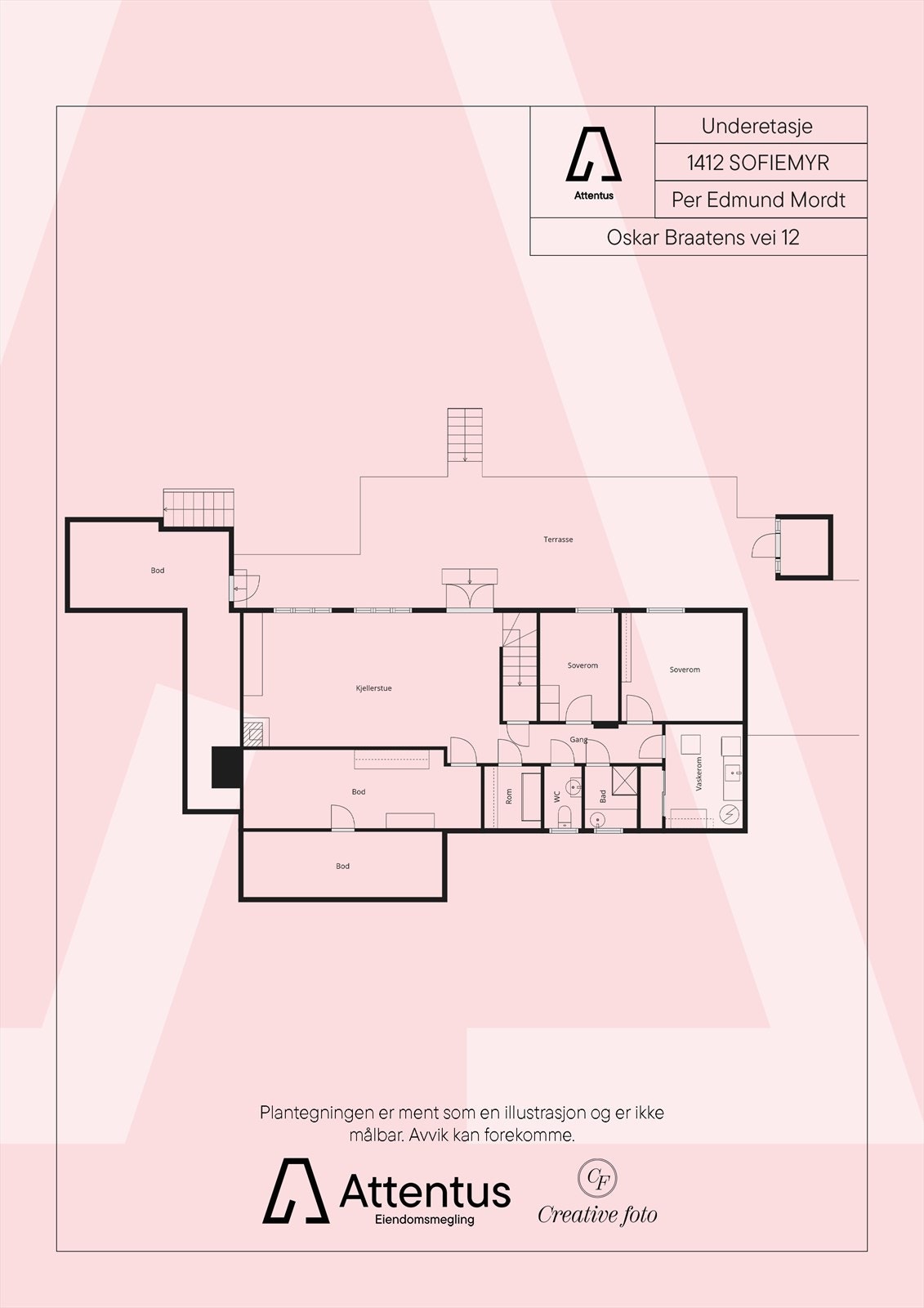 Plan underetasje Galleribilde