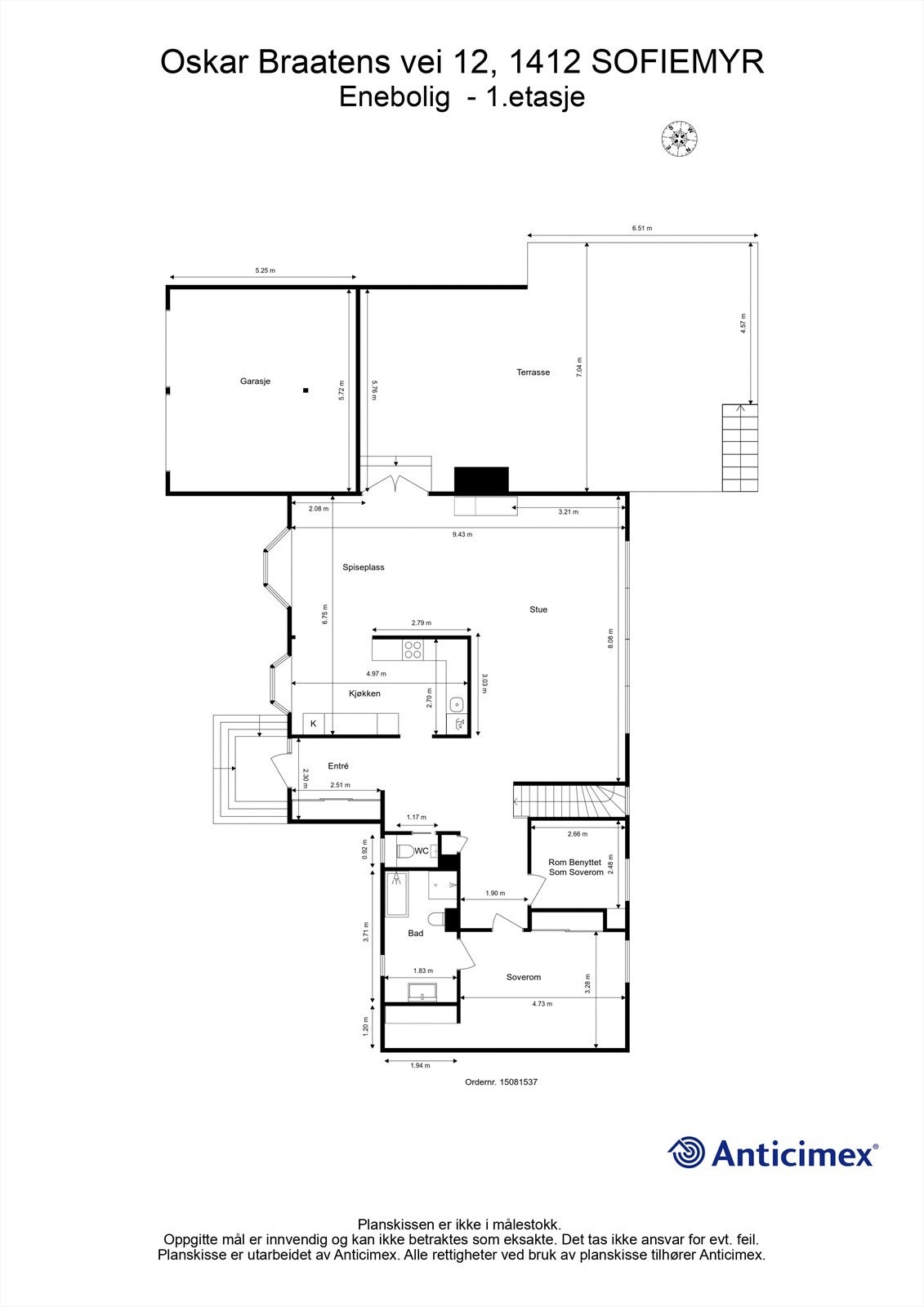 Plantegning 1.etasje Galleribilde