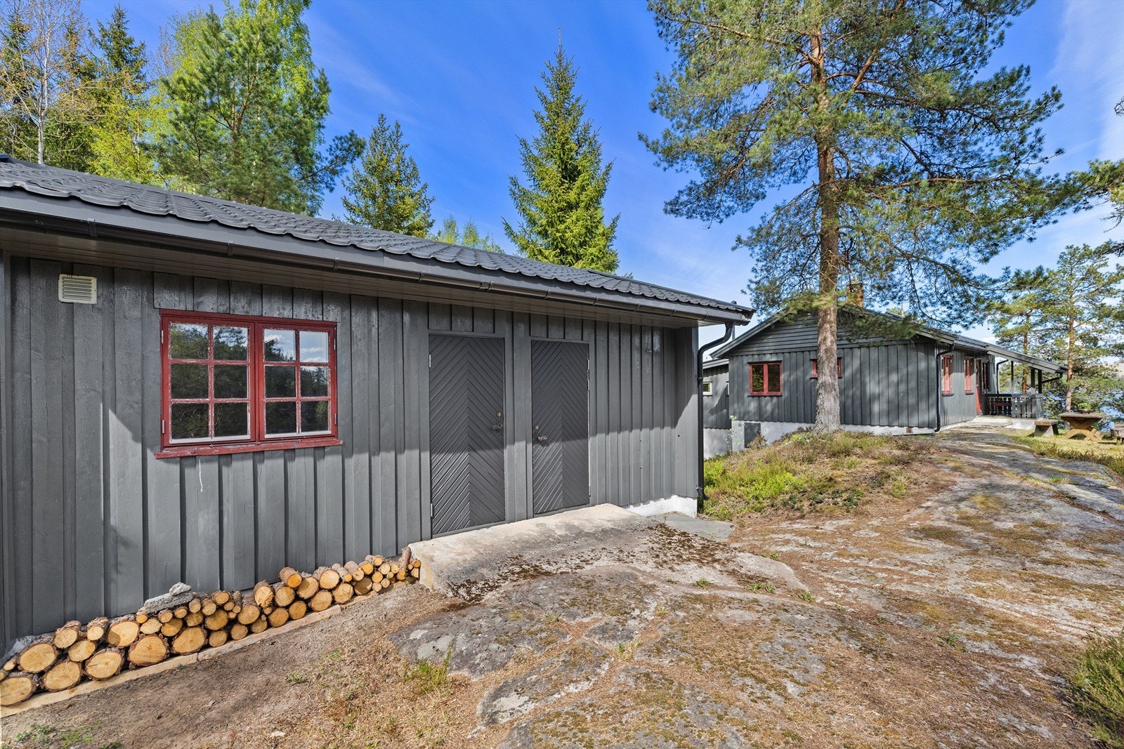 På eiendommen er det også oppført en fint anneks med god plass for utstyr og ekstra sengeplass Foto: Digit Media AS v/Sørebø Galleribilde