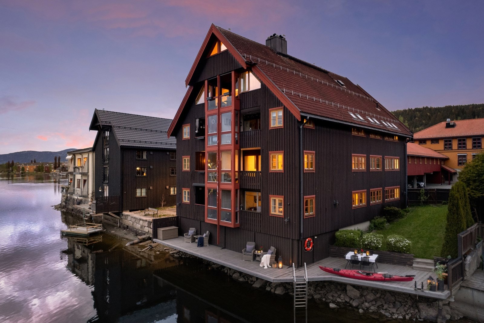 Sameiet har meget flotte fellesarealer - hvor det i seksjoneringen også er lagt opp til mulighet for båtfeste Galleribilde