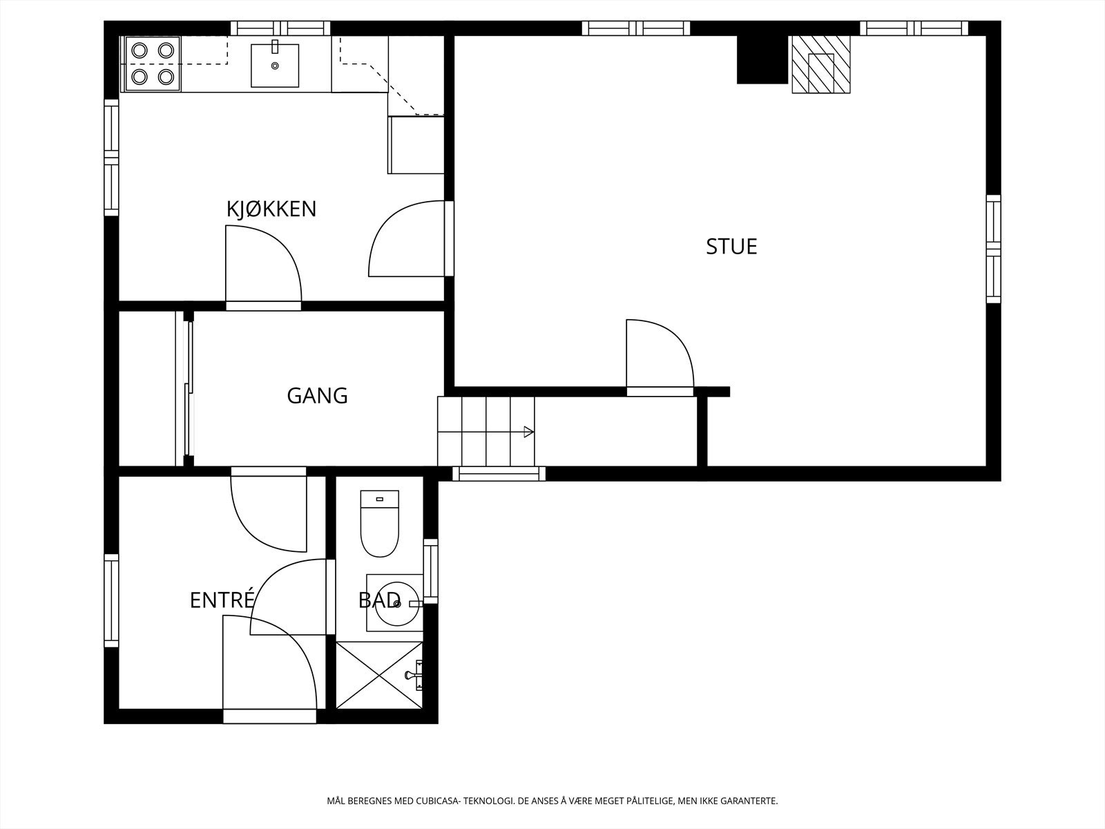 Plantegning "Revekjøkkenet" Galleribilde