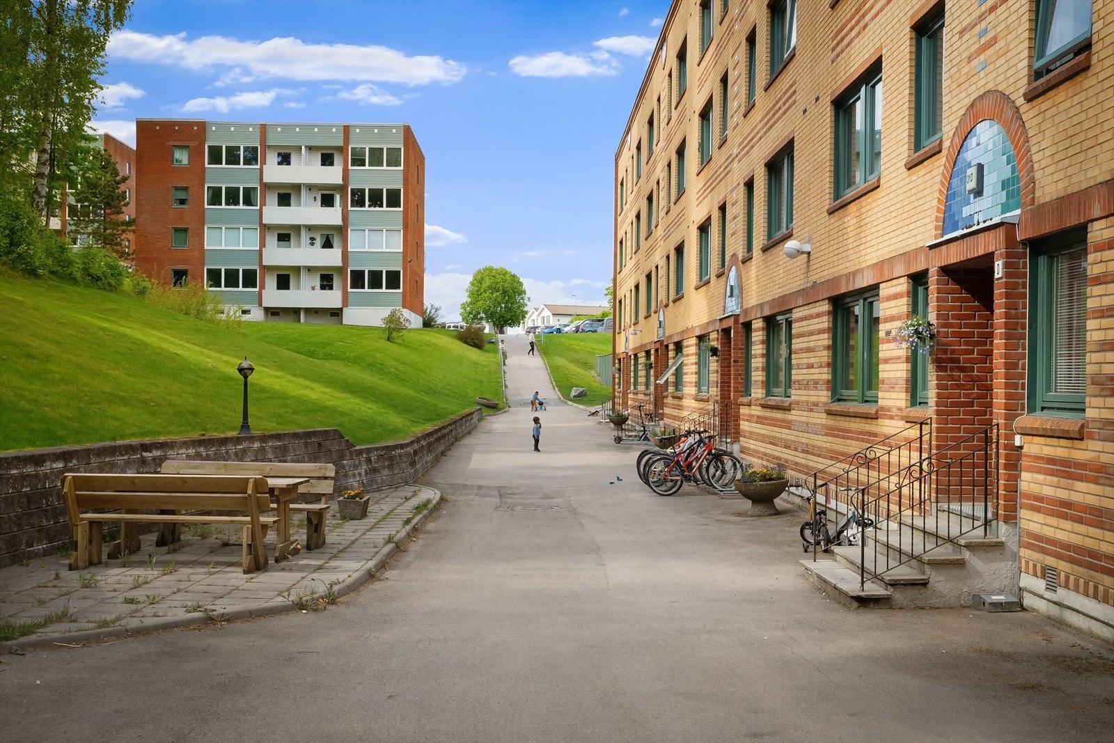 Sosiale og barnevennlige fellesarealer i borettslaget. Galleribilde