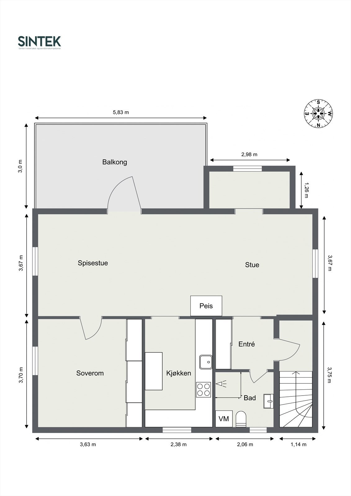 Plantegning 2. etasje Galleribilde