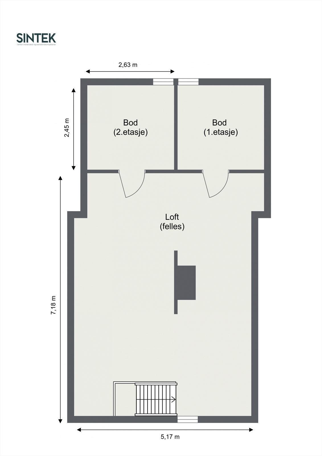 Plantegning loft Galleribilde