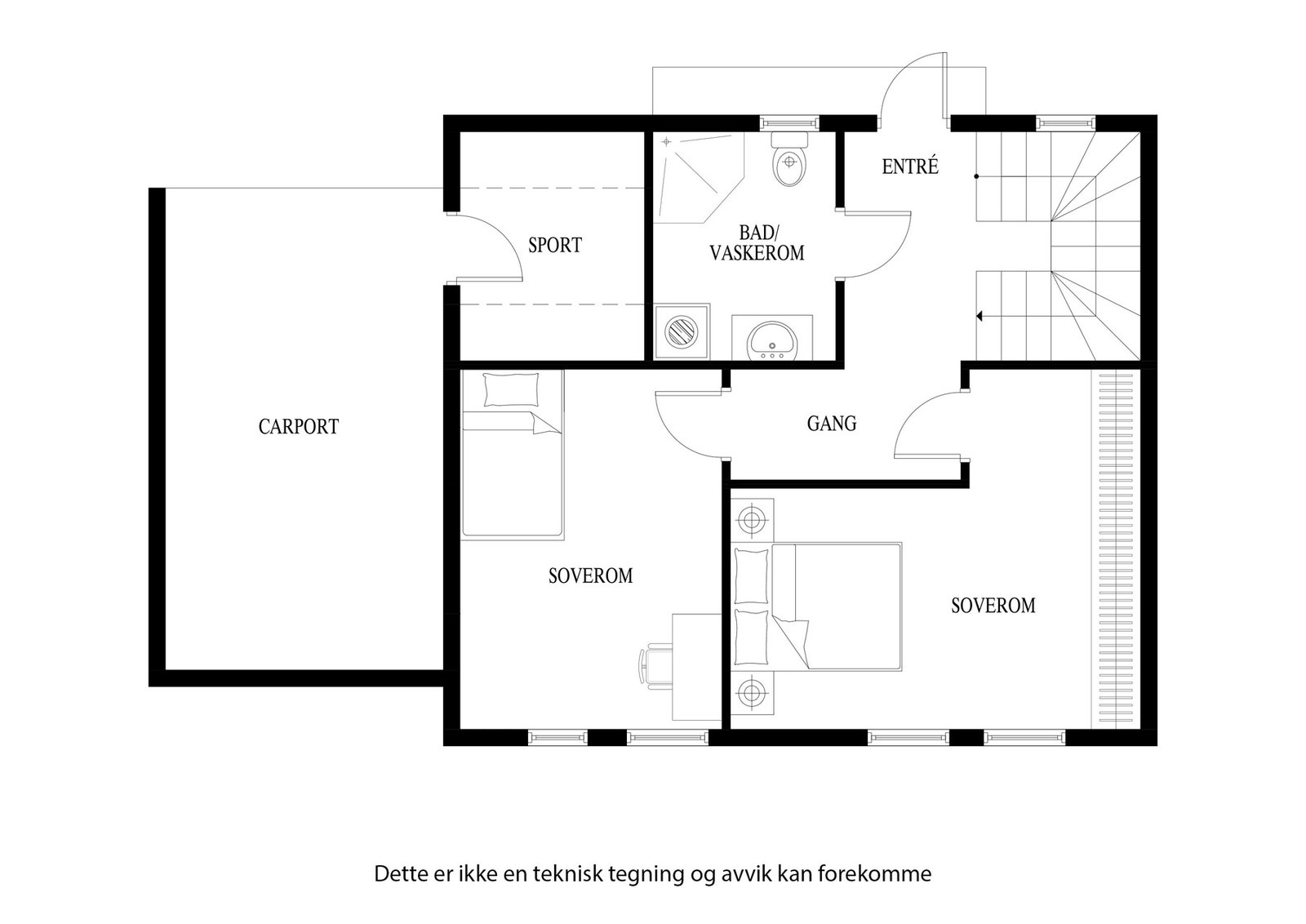 Planløsning i 1.etasje Galleribilde