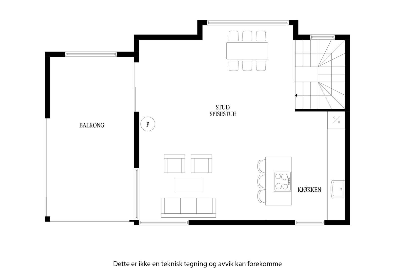 Plantegning av hovedetasjen Galleribilde