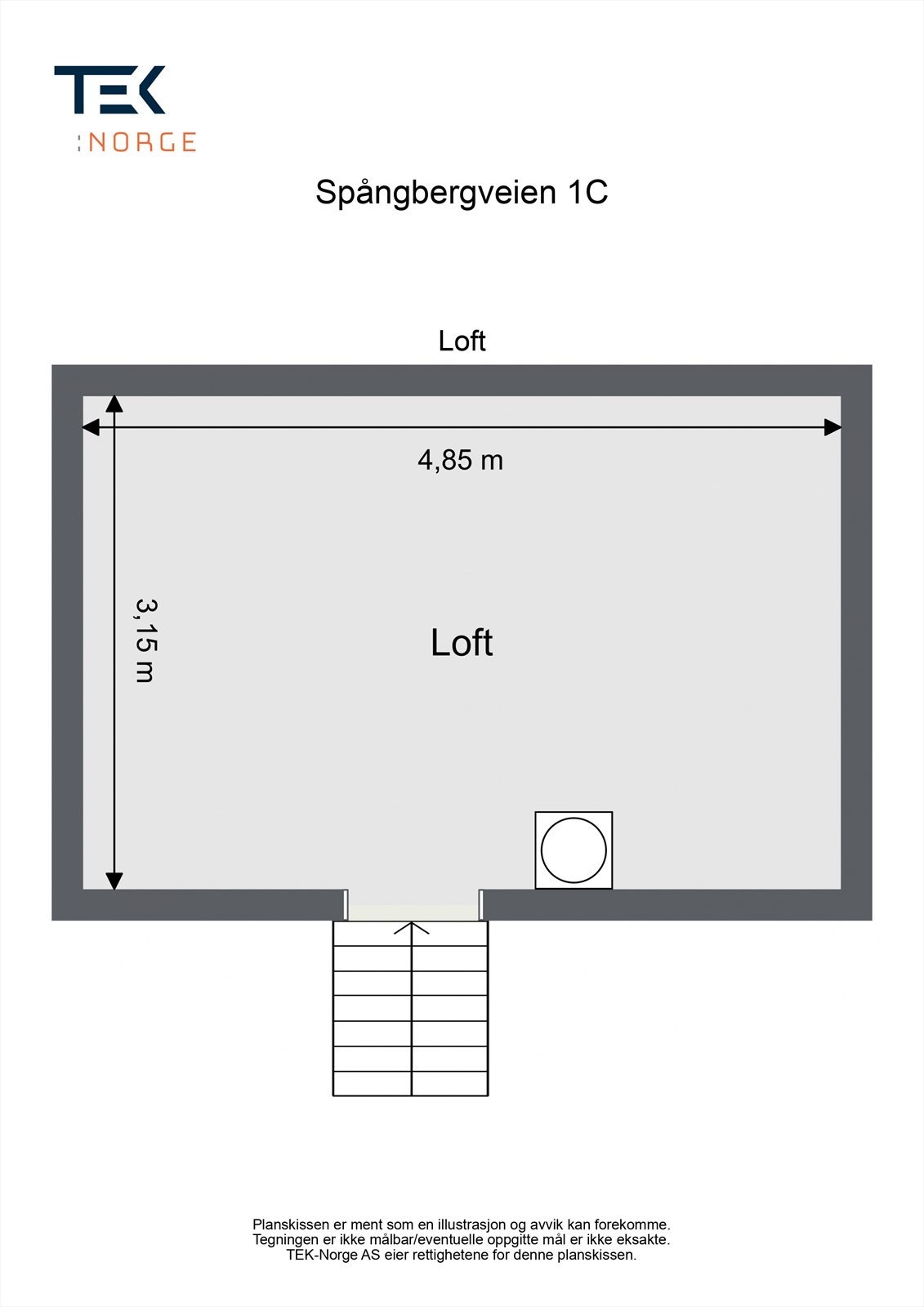 Plantegning loft. Galleribilde