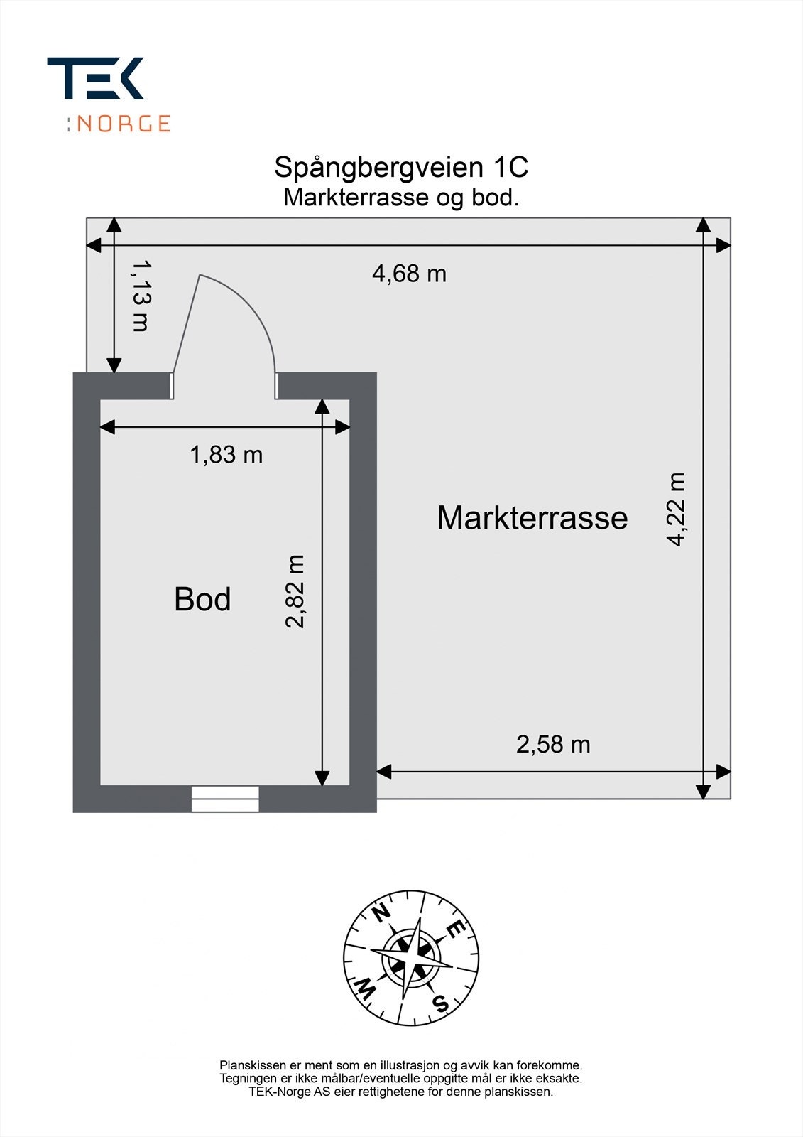 Plantegning markterrasse og bod. Galleribilde