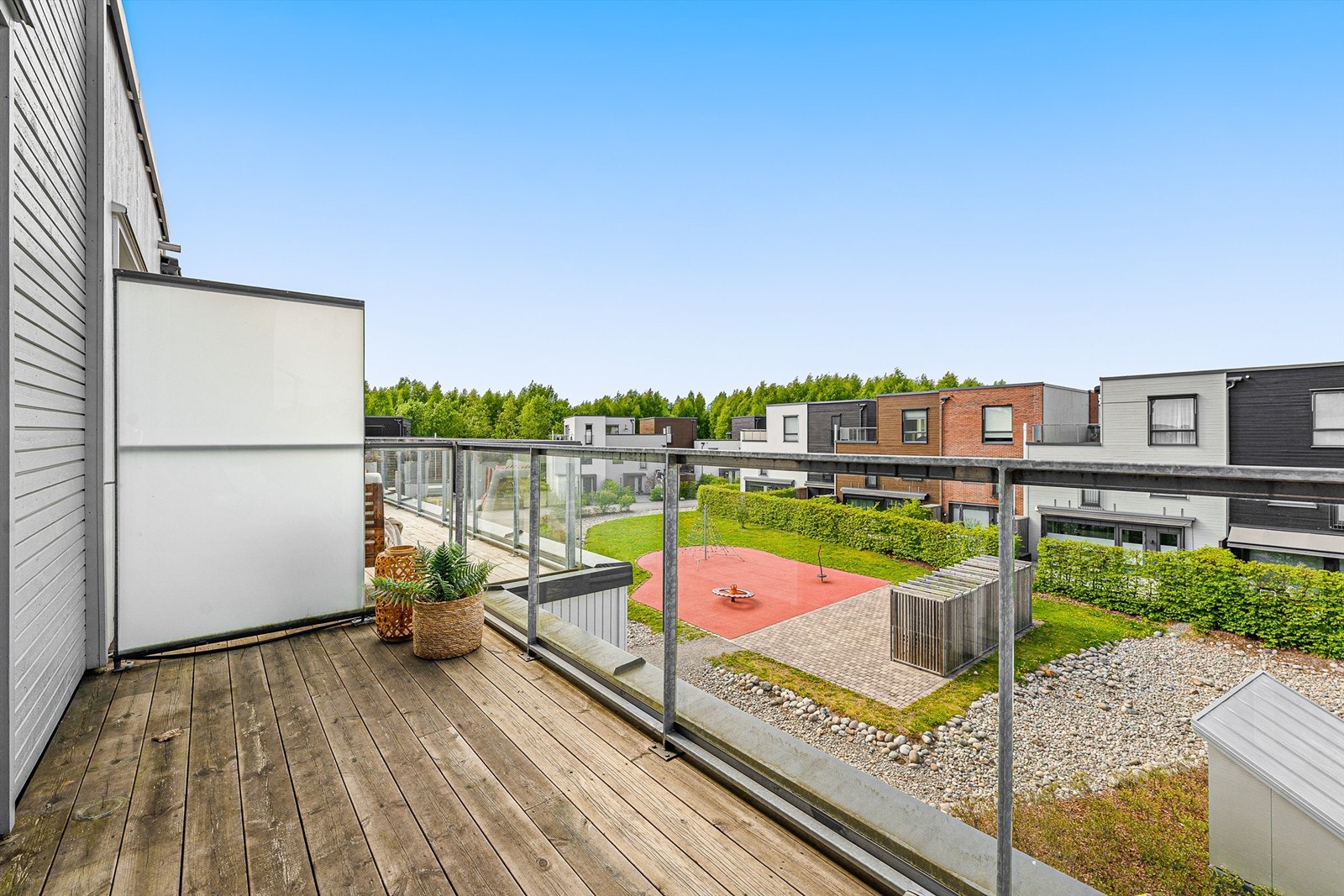 Herfra har man fin utsikt over de barnevennlige fellesområdene. Galleribilde