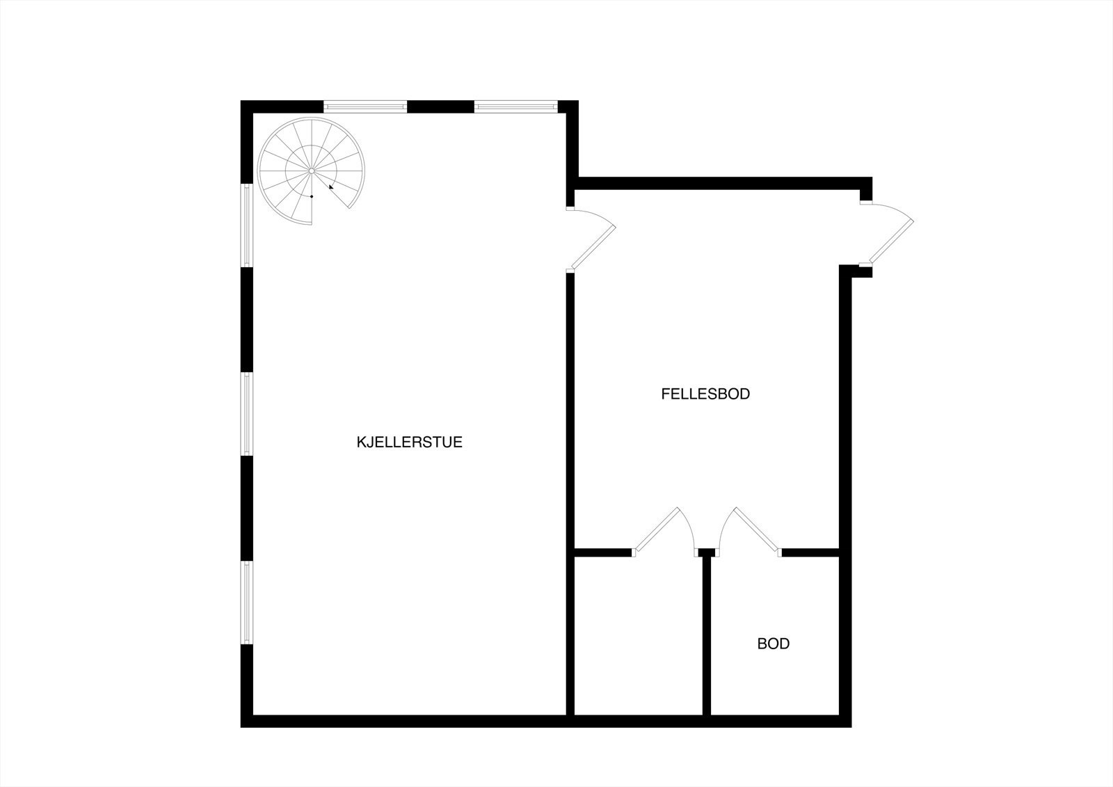 Planskisse kjelleretasje Galleribilde