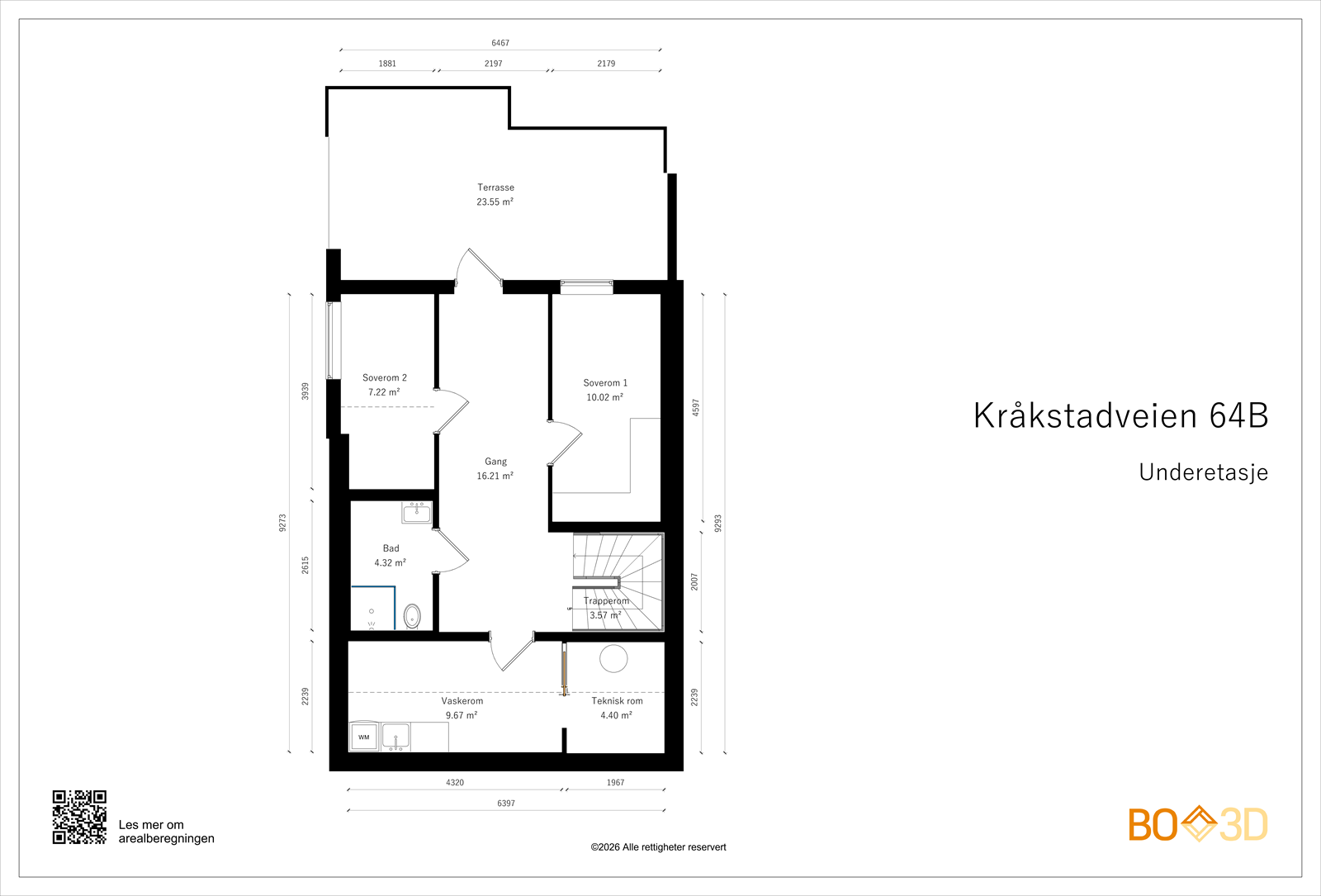 Planskisse av underetasjen. Galleribilde