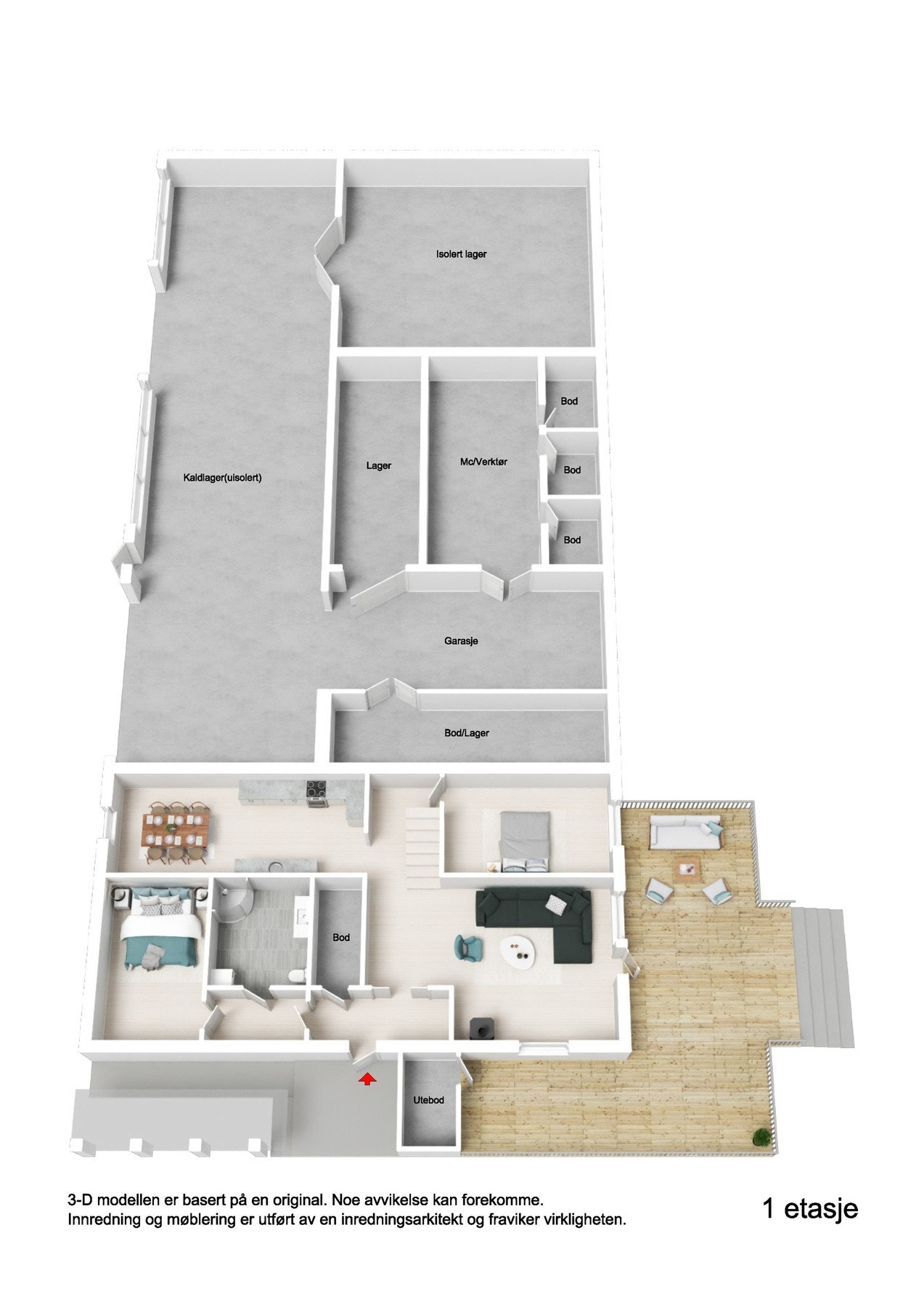 Plantegning 1 etg. Galleribilde