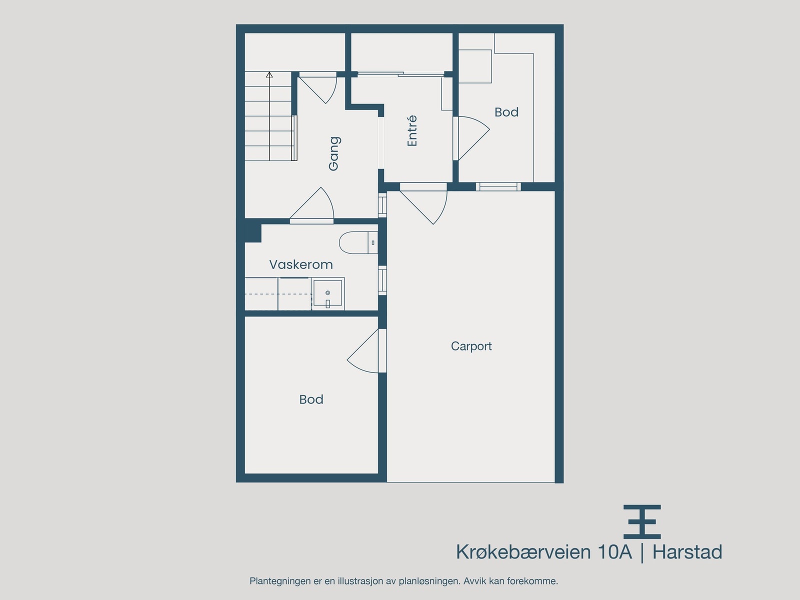 Plantegning 1. etasje Galleribilde
