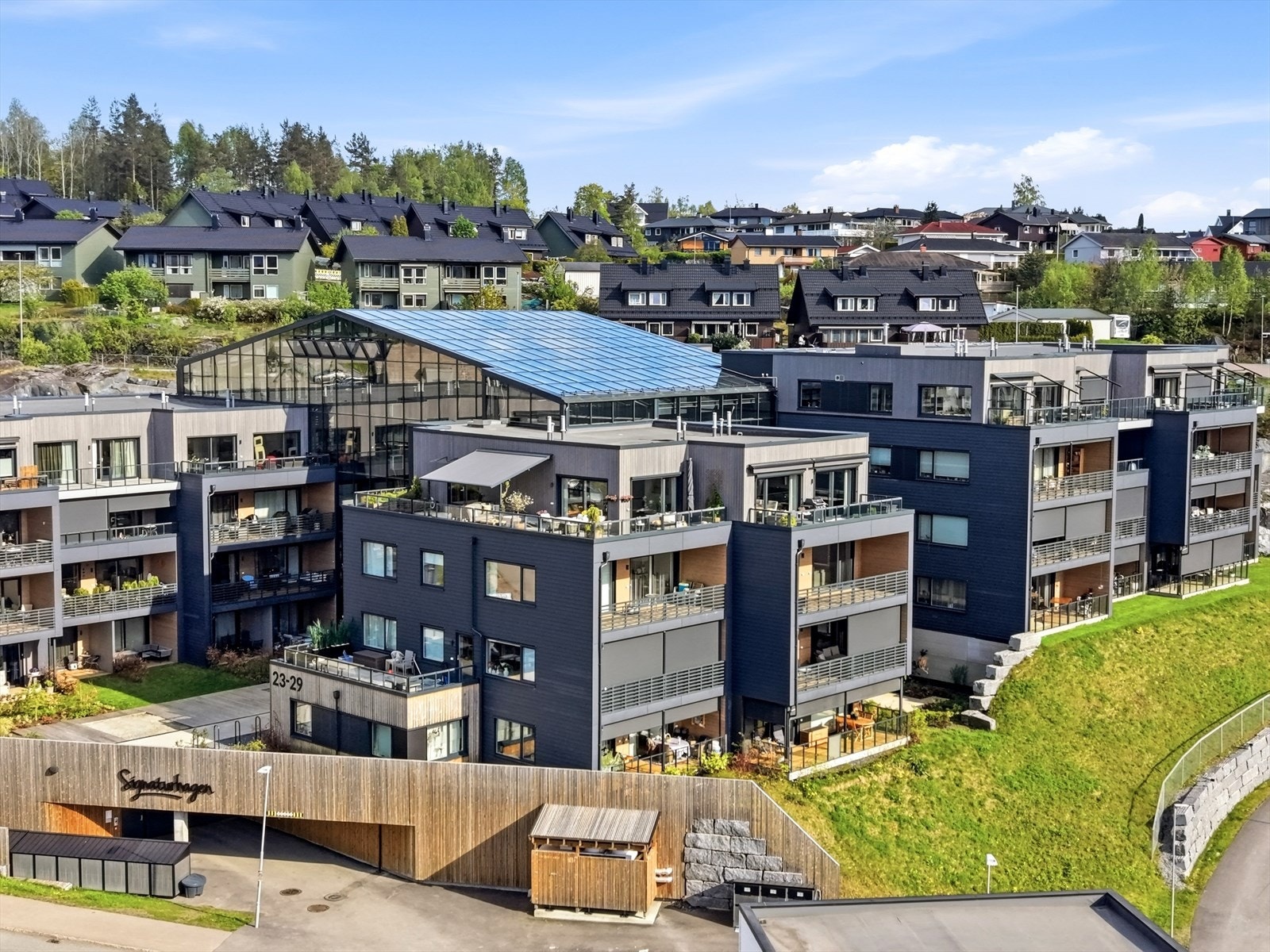 Signaturhagen-konseptet er utviklet for aktive voksne som verdsetter trivsel og trygghet. Galleribilde