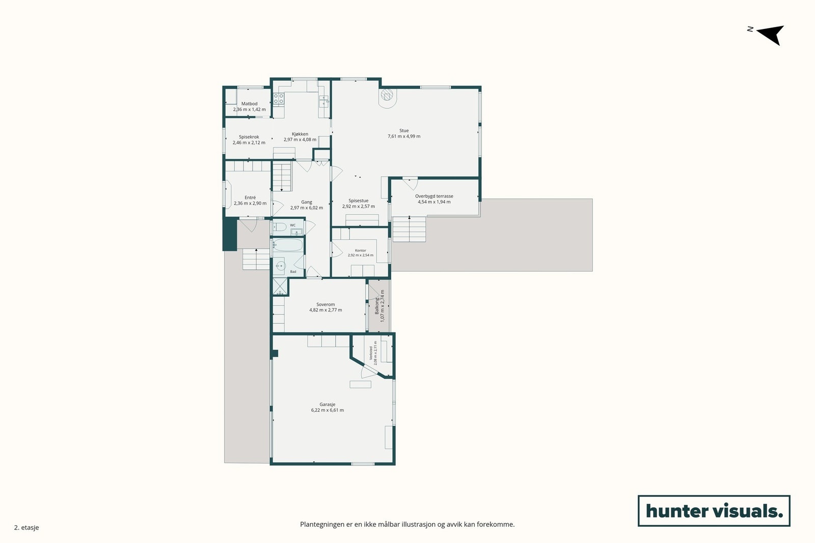 Plantegning hovedetasje Galleribilde
