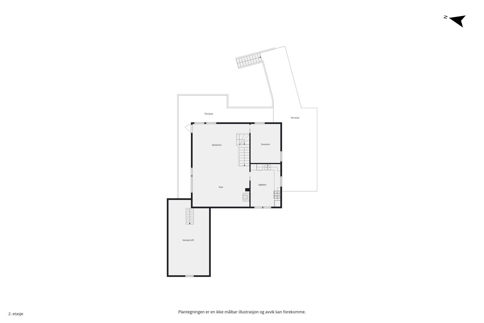 Plantegning 1. etasje Galleribilde