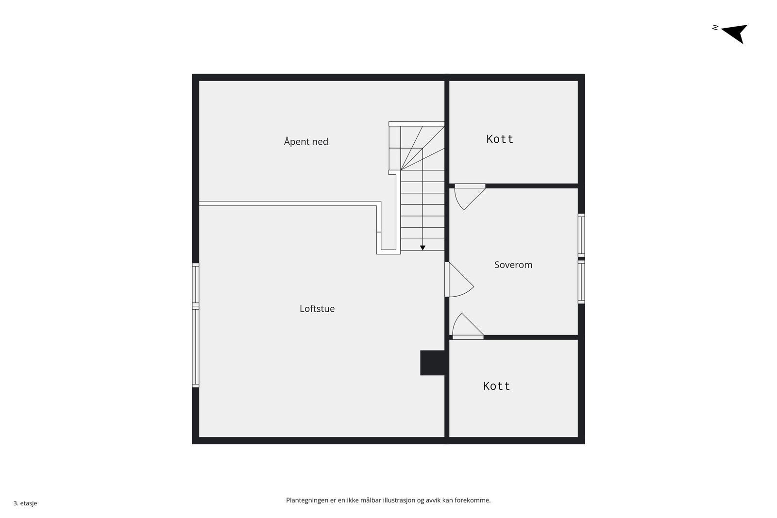 Plantegning 2. etasje Galleribilde