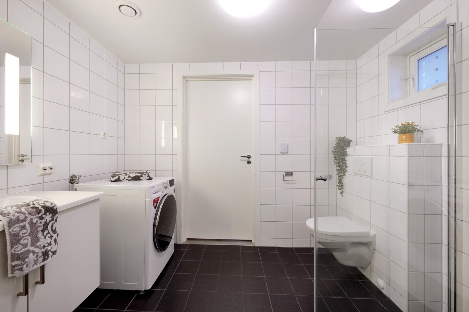 Her er det også opplegg for vaskemaskin. Galleribilde