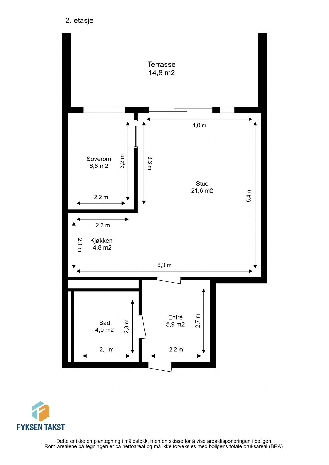 Målsatt planskisse. Galleribilde