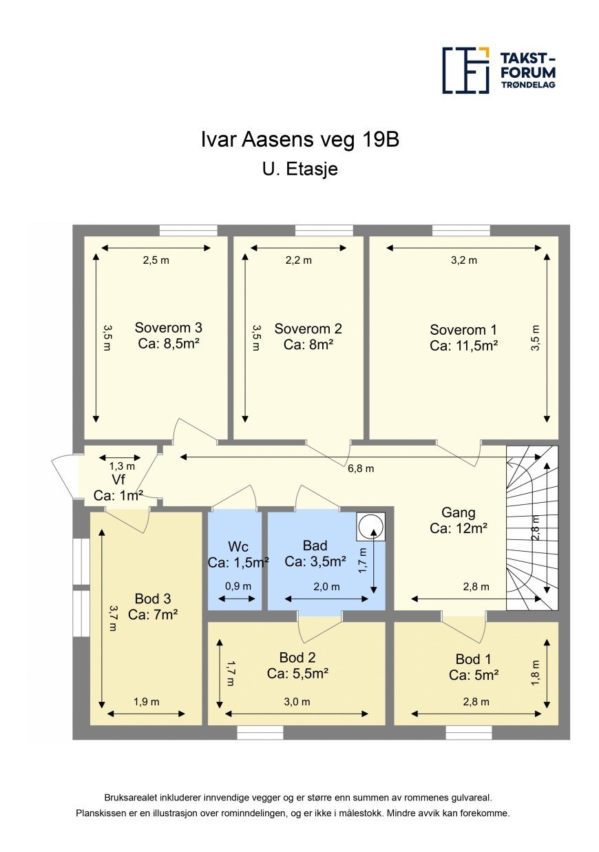 Plantegning u.etg. Galleribilde