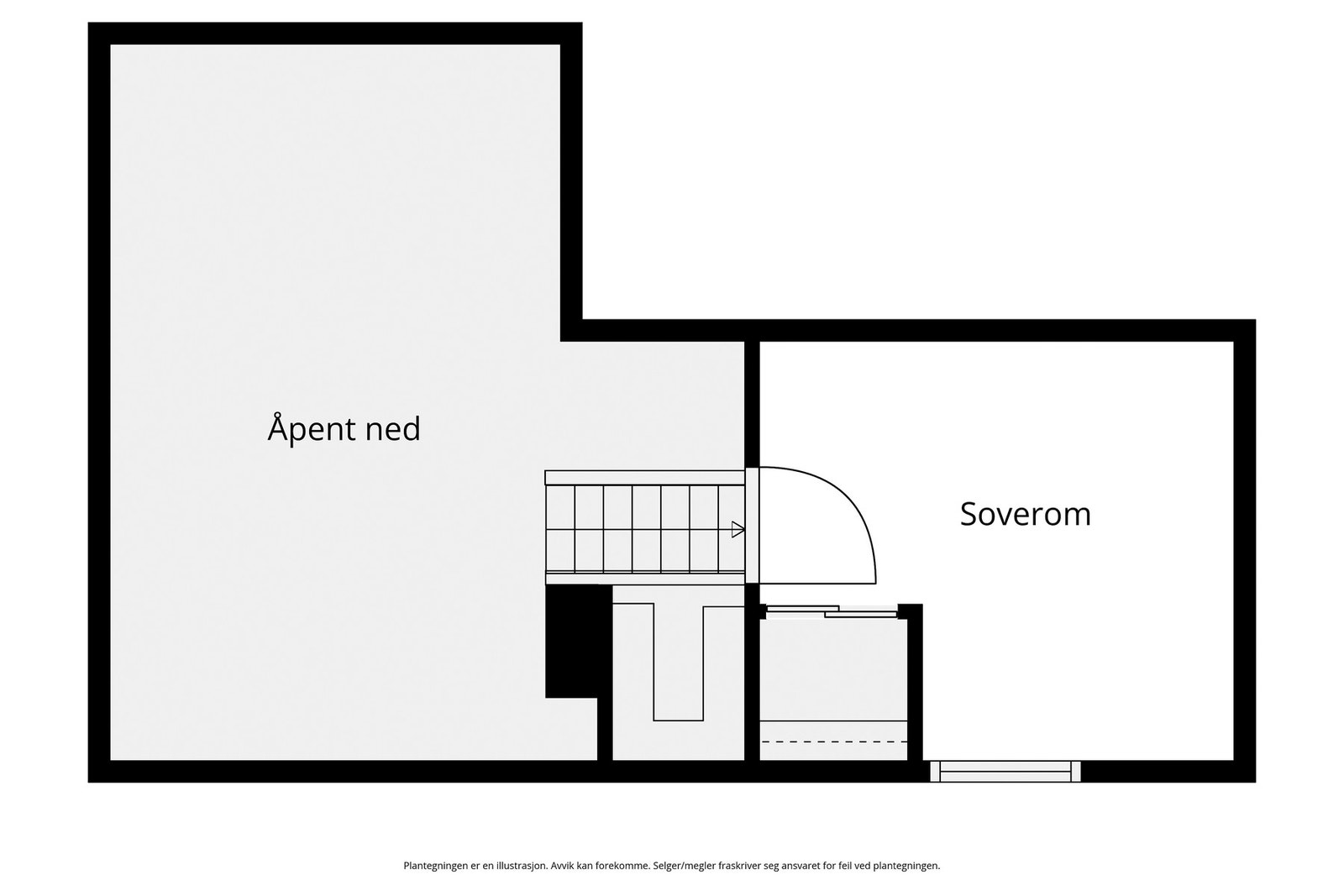 Plantegning loft/hems. Galleribilde