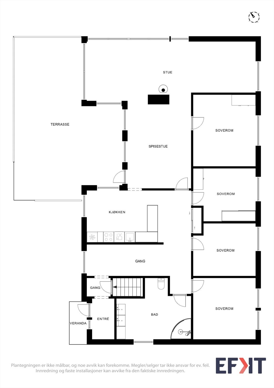 Plantegning 1. etg. Galleribilde